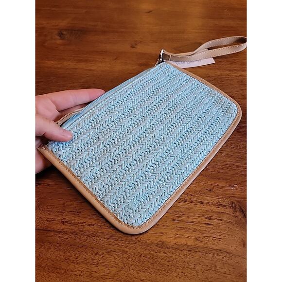 Vera Bradley Straw Wristlet Mint Straw Rare New Turtle - Picture 8 of 8